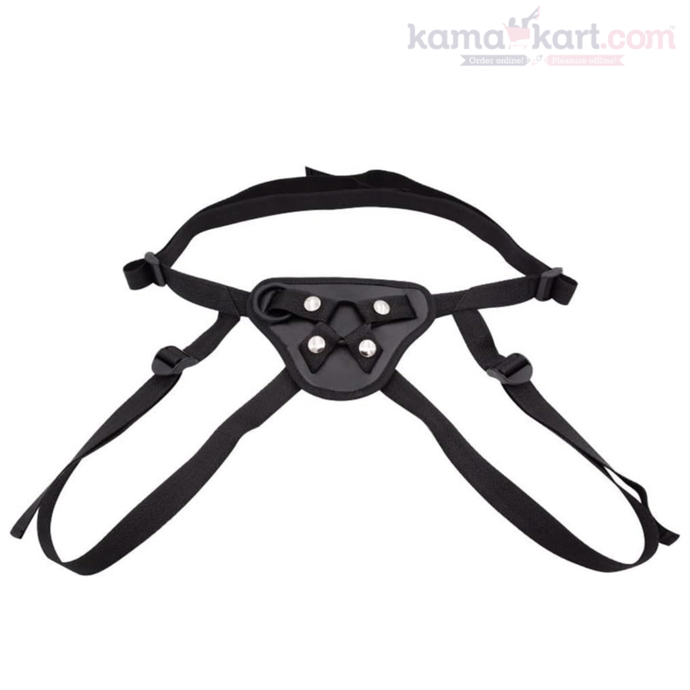 Adjustable Strap-On Harness with Universal O-Rings – Comfortable Leather Harness for Compatible Dildos