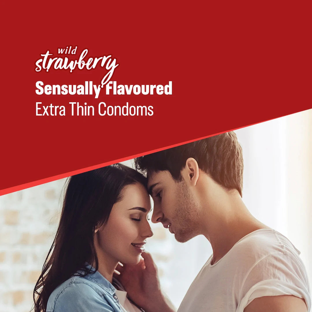 Durex Extra Thin Wild Strawberry Flavoured – 3 Condoms