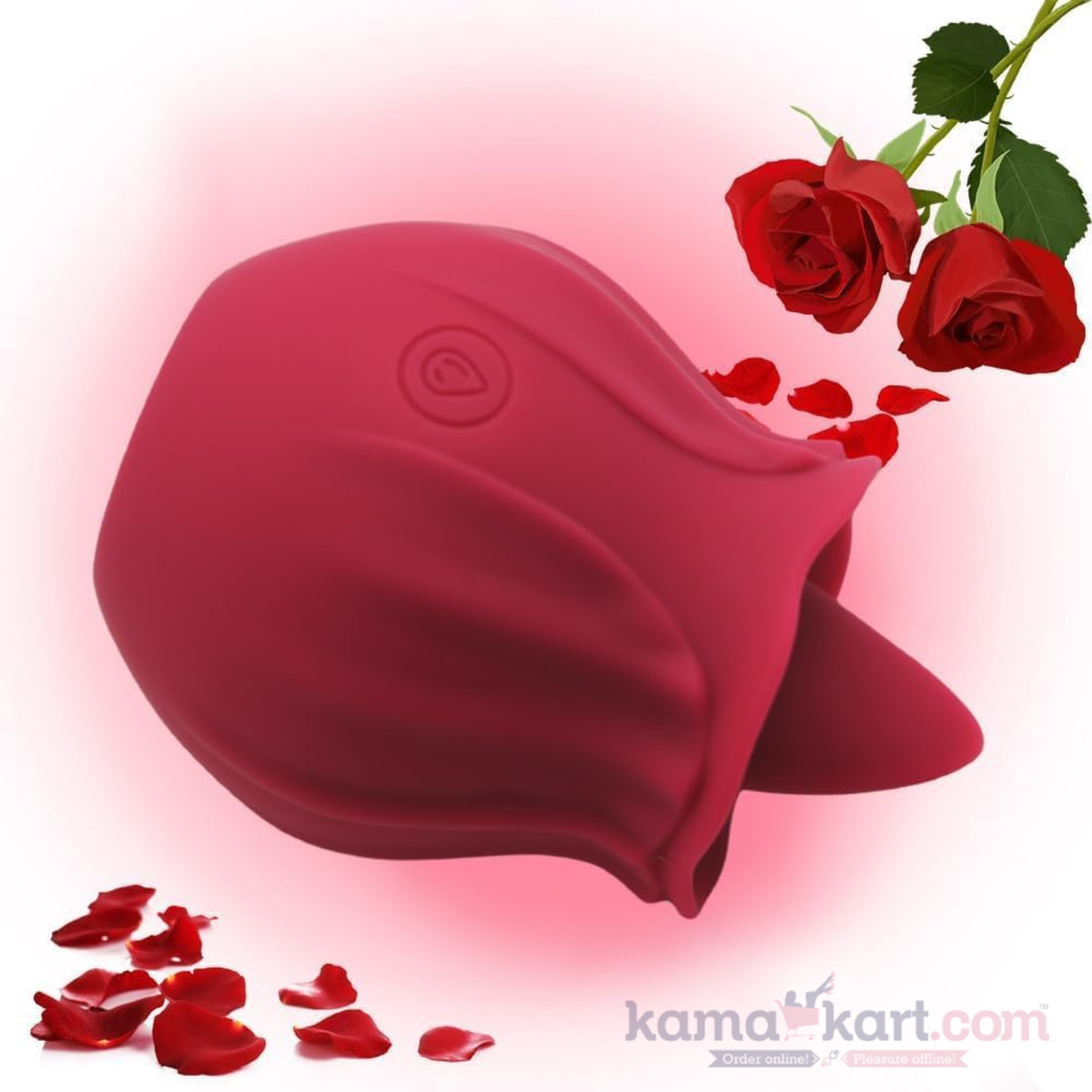 Rose Tongue Vibrator – 10-Mode Silicone Personal Massager