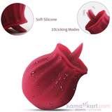 Rose Tongue Vibrator – 10-Mode Silicone Personal Massager
