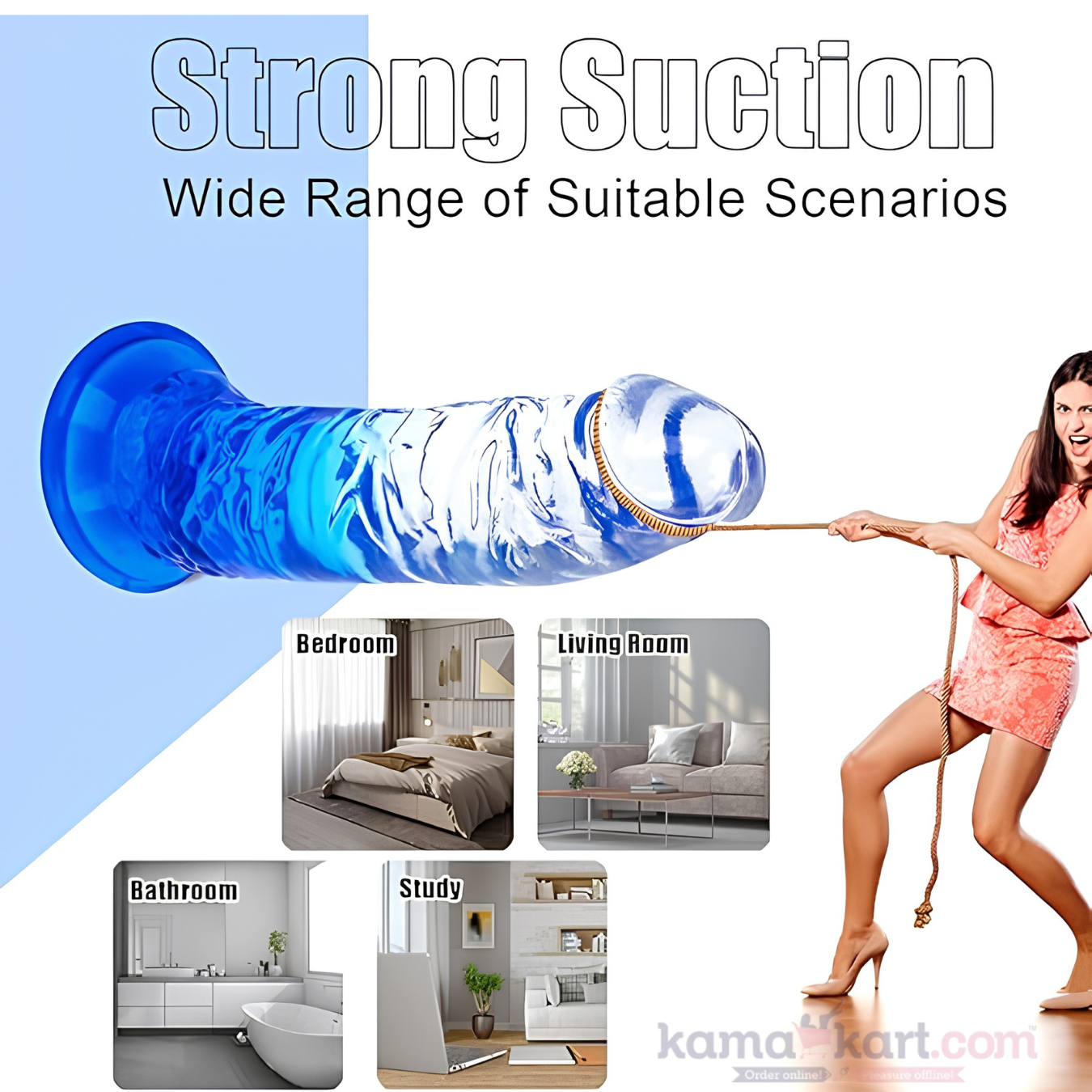 KamaDragon Realistic Suction Cup Dildo – 20 cm Insertable Length