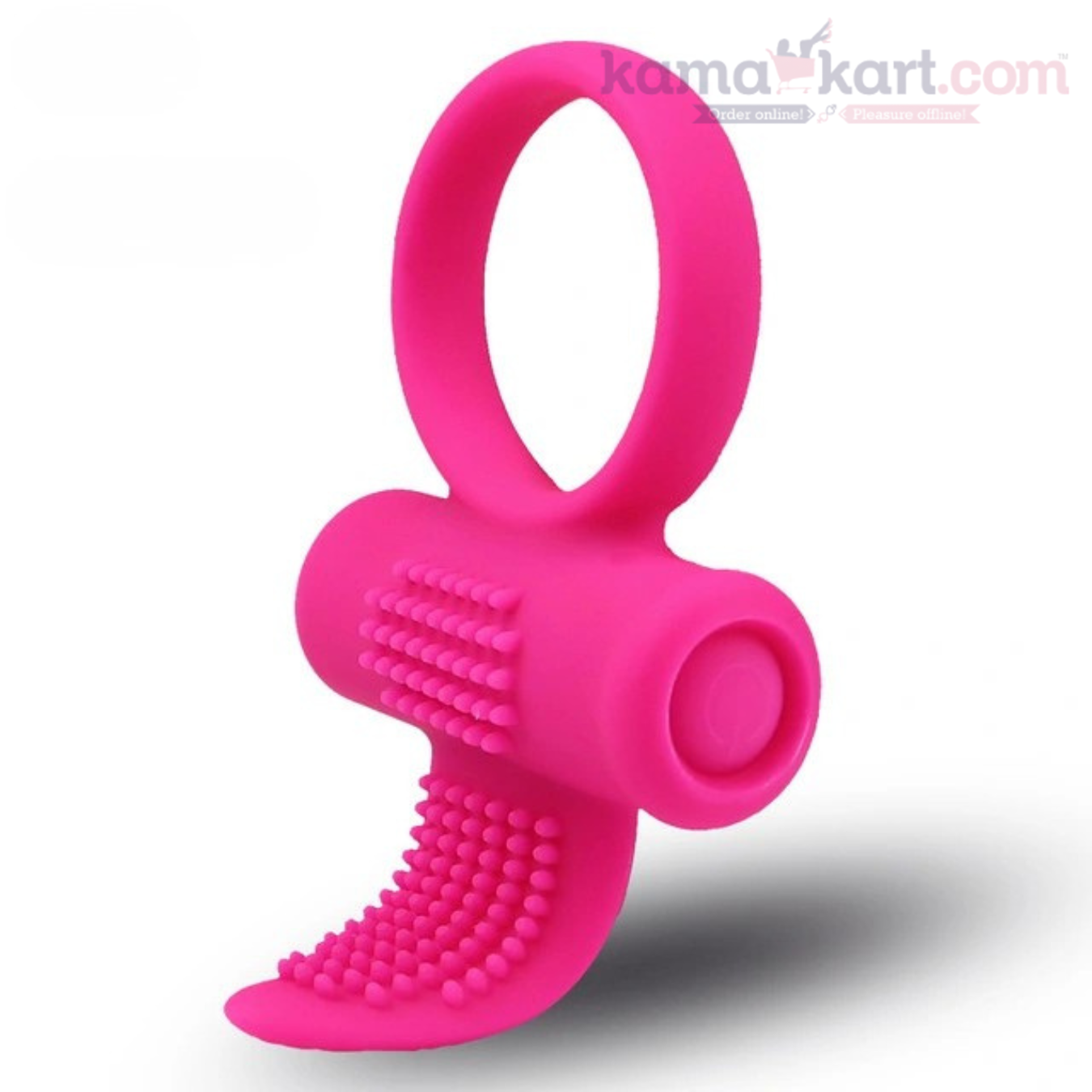 Soft Silicone Vibrating Couple Ring with Textured Stimulator