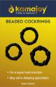 Kamajoy Beaded Cock Rings - Black