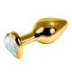 Kamajoy  Heart Metal Plug ( Gold -Clear )