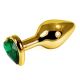 Kamajoy Heart Metal Plug ( Gold -Green )