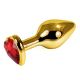 Kamajoy Heart Metal Plug ( Gold -Red )