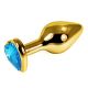 Kamajoy  Heart Metal Plug ( Gold -Blue )