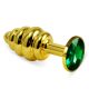 Kamajoy  Spiral Metal Plug ( Gold -Green )