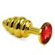 Kamajoy Spiral Metal Plug ( Gold -Red )