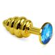 Kamajoy  Spiral Metal Plug ( Gold -Blue )