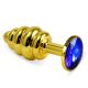 Kamajoy Spiral Metal Plug ( Gold -Darkblue  )