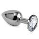 Kamajoy  Classic Metal Plug L size( Silver -Clear )