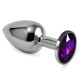 Kamajoy  Classic Metal Plug S size ( Silver -Purple )