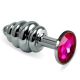 Kamajoy  Spiral Metal Plug ( Silver - Fuchsia )