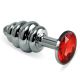 Kamajoy  Spiral Metal Plug ( Silver - Red )