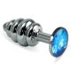 Kamajoy  Spiral Metal Plug ( Silver - Blue )