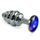 Kamajoy  Spiral Metal Plug ( Silver -Dark Blue )